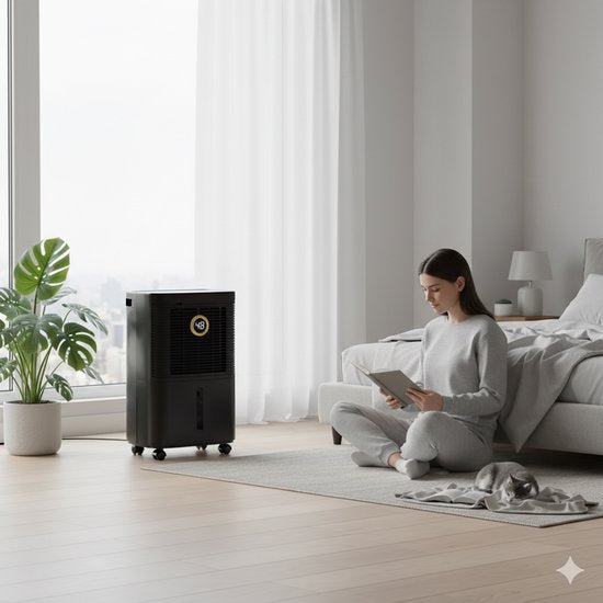 Komodo Luchtontvochtiger - 16L Per Dag - Slaapkamer, Badkamer, Huis & Kelder - Dehumidifier - Was-droog Functie - Voorkomt Schimmel - Komodo