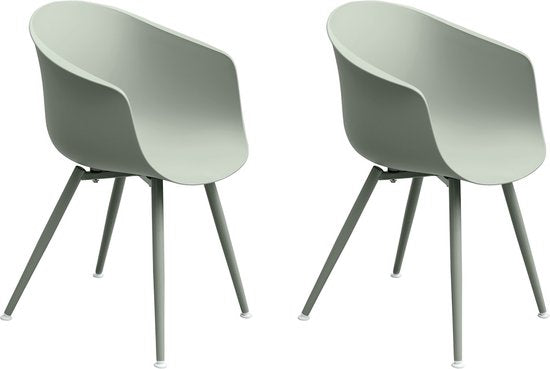 Feel Home Luxe kuipstoel voor buiten set van 2 – MOSS Grey – 52,5 × 58,5 × 80 cm