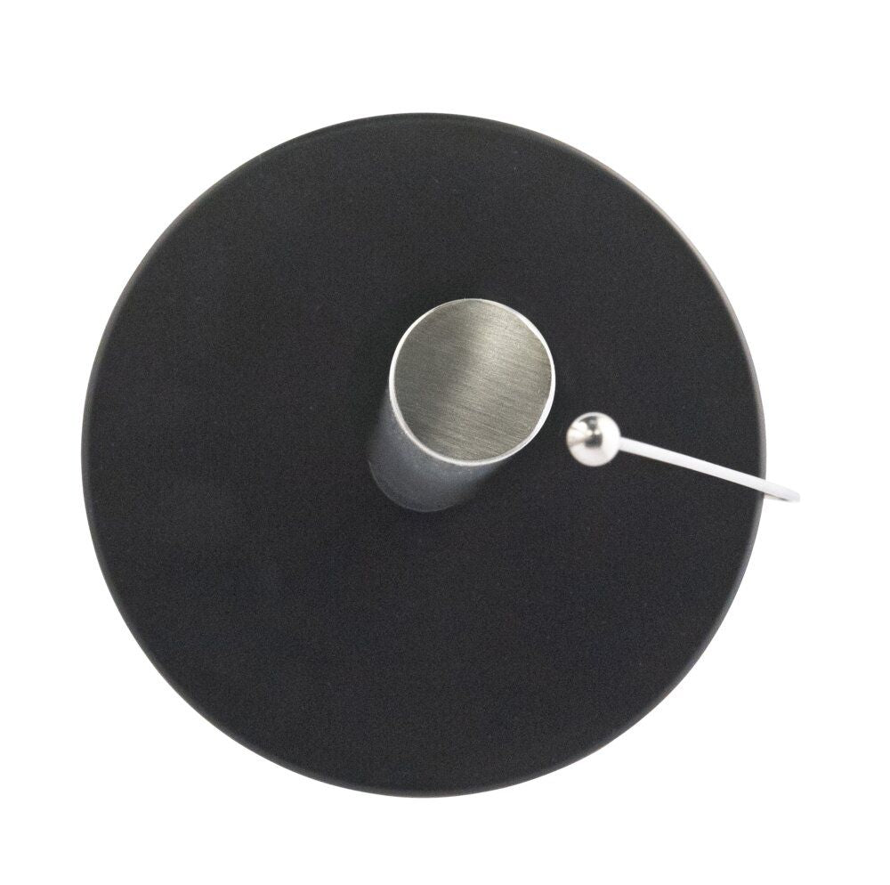 SCHÖNER WOHNEN Caitlyn Keukenrolhouder Zwart/Zilver - Cilinder Design - Metaal