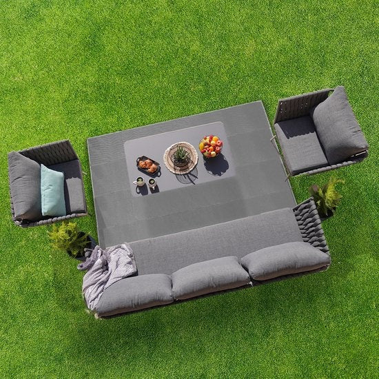 LifeGoods Buitenkleed - 120x180CM - Vloerkleed - Tuintapijt - Incl. Draagtas - Grijs