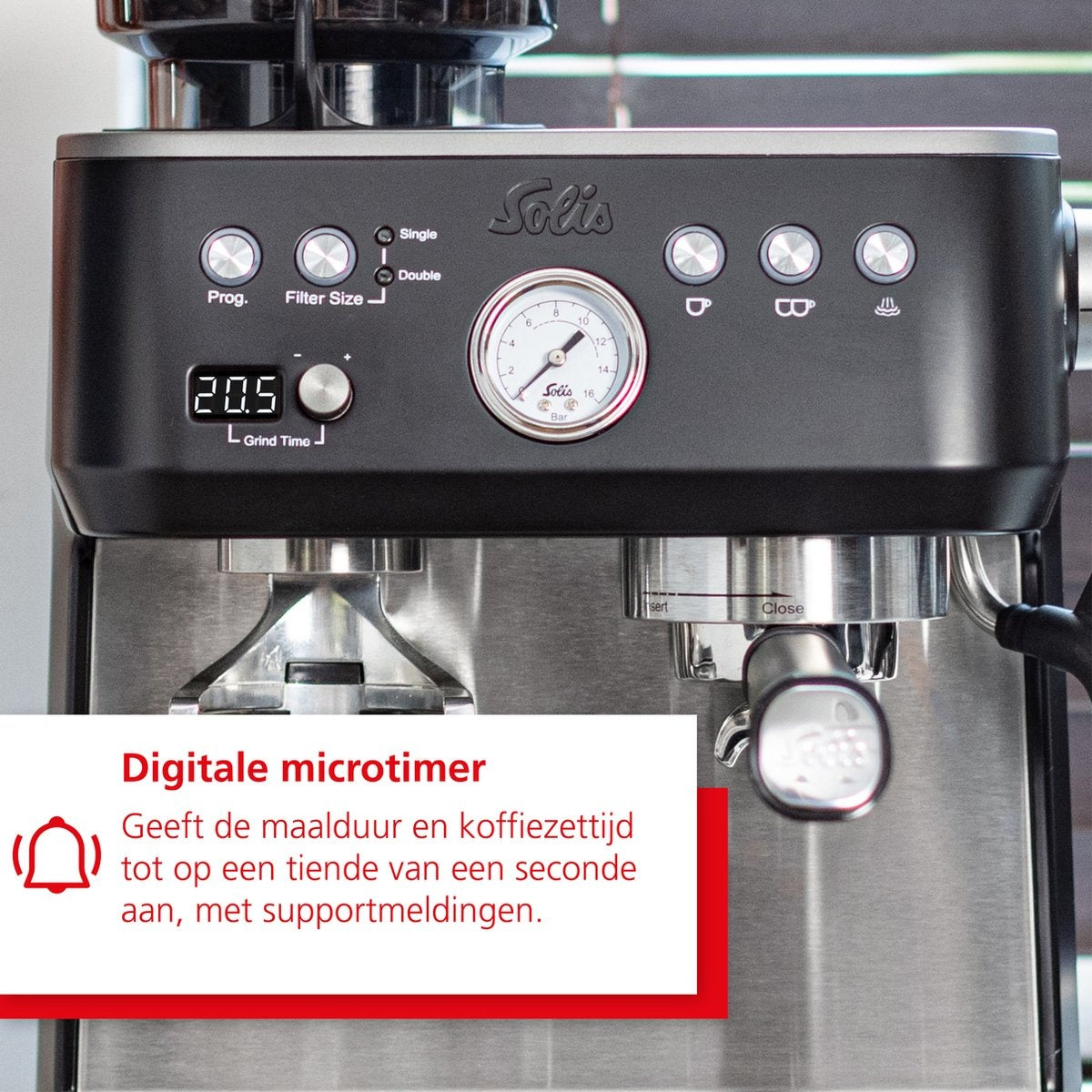 Solis Grind & Infuse Perfetta 1019 Espressomachine - Pistonmachine - Koffiemachine met Bonen - Zwart