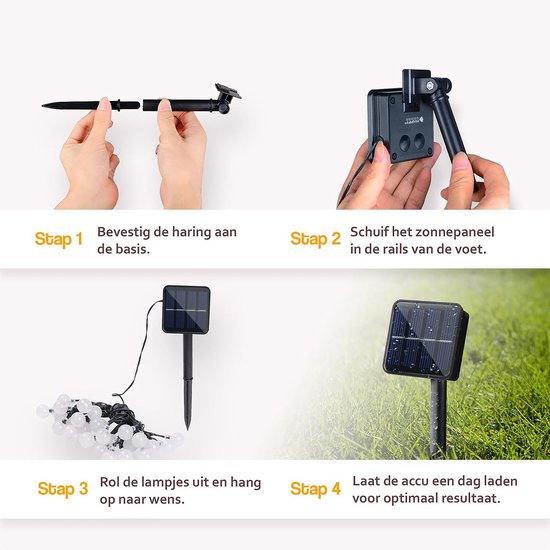 Happy Goods Solar Tuinverlichting op Zonneenergie - 100 LED (2x50)