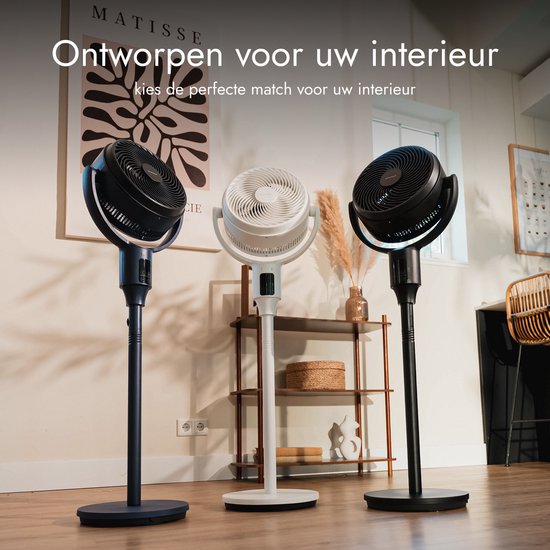 Bloomfold Breeze Ventilator - 108 cm - Midnight Blue - Touch Bediening - 3D Oscillatie - Timer - 9 Snelheidsstanden