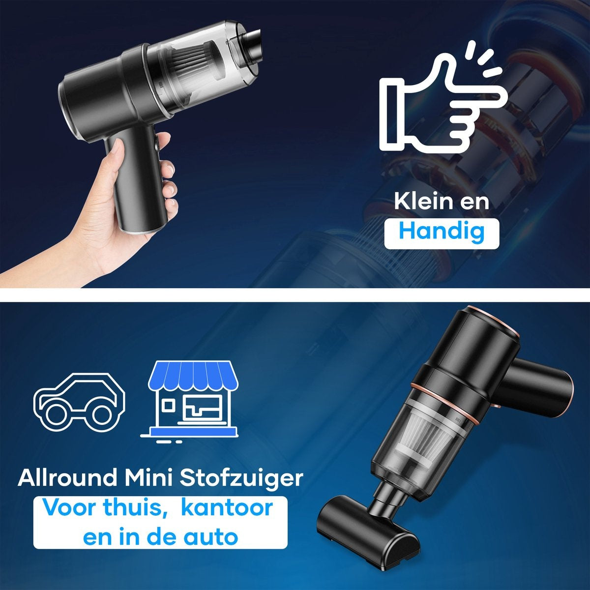Matti Auto Stofzuiger - Draadloos - Oplaadbaar - Blaasfunctie - Multifunctioneel