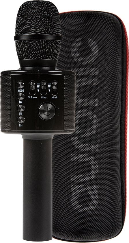 Auronic Karaoke Microfoon - Voor Kinderen en Volwassenen - Bluetooth - Draadloos - met Speaker - Zwart