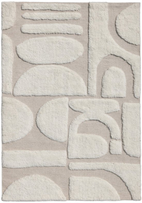 by fonQ Glyph Vloerkleed - Naturel - Rechthoekig - 160 x 230 cm
