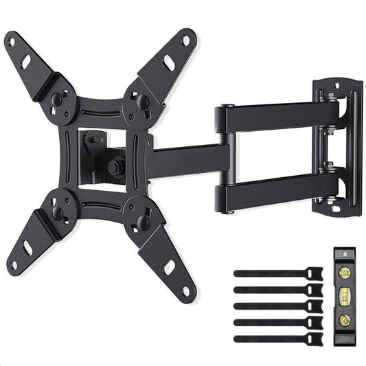 Auronic TV Beugel - Draaibaar en Kantelbaar - 13 tot 42 inch - Tot 20 KG - Zwart