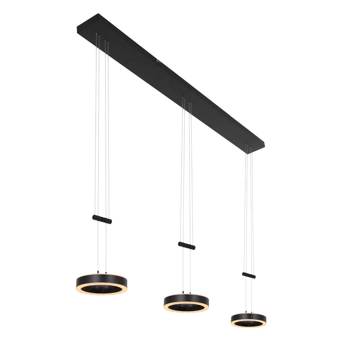 Steinhauer - hanglamp - Piola - zwart - acryl metaal - design lamp - LED - 3501ZW