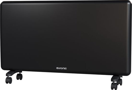Auronic Convectorkachel - 2000W - Elektrische Kachel - 3 Standen - Metalen Paneelverwarming - Vrijstaand - Wielen - Zwart