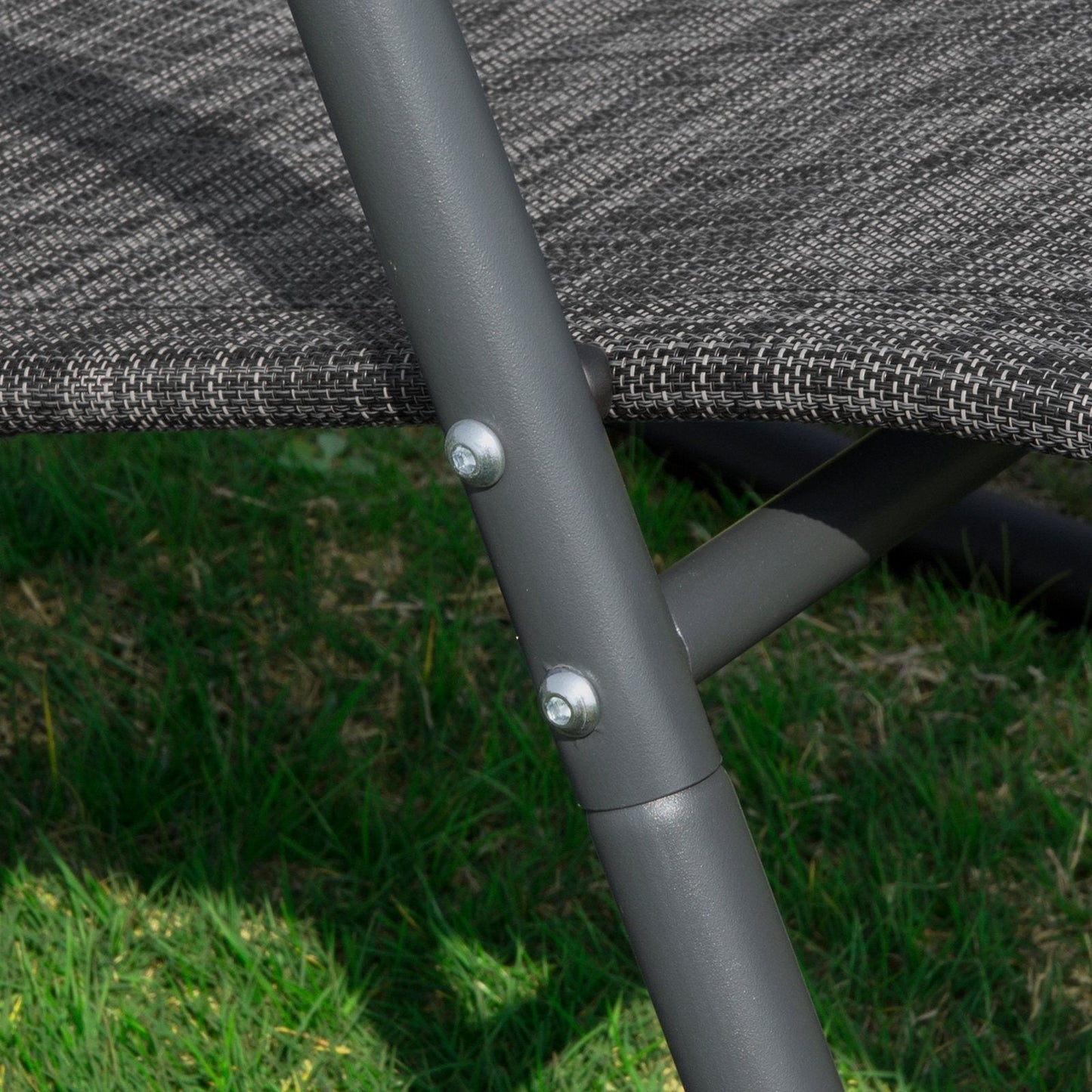 SoBuy Schommelstoel - Buiten - Max. 150 kg - 143 x 57 x 85 cm - Zwart