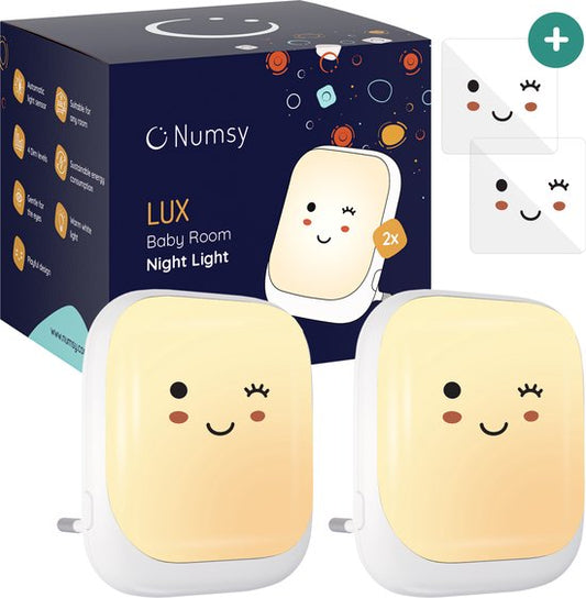 Numsy - Automatische Nachtlamp voor Kinderen met Lichtsensor -14.8x 7.80x 4.3 cm