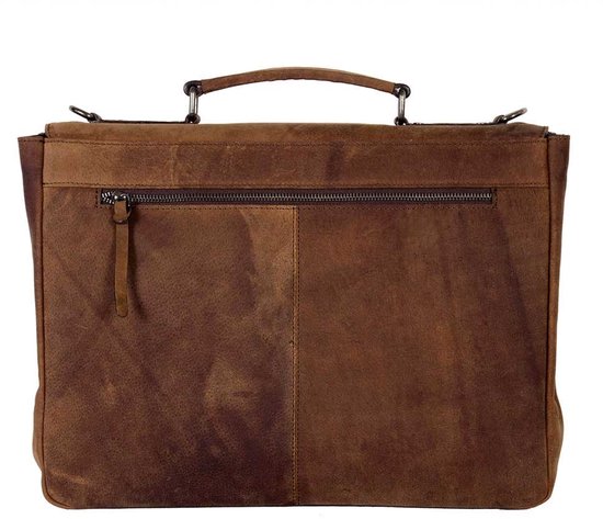 DSTRCT Wall Street A4 Laptoptas - 15,4 inch - Bruin