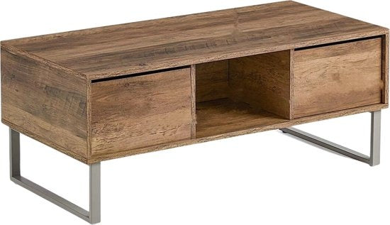 Niceey Salontafel met Lade - Koffietafel - Bijzettafel - Opbergruimte - 104 x 49.5 x 39.5 cm - Hout