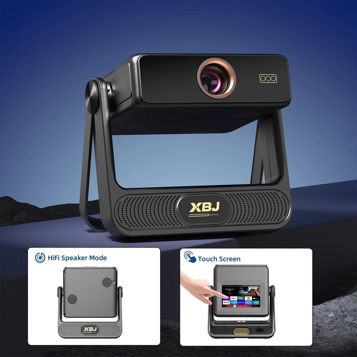 [Reusachtig projectie-effect van 300 inch] XBJ outdoor-beamer met touchpad - 300-inch reusachtig scherm voor thuisbioscoop
