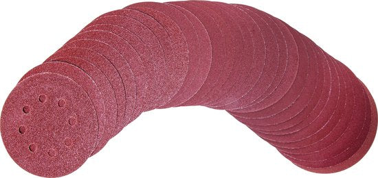 VONROC Schuurpapier set 125mm – 50 stuks – Voor excentrische schuurmachines - Klittenbandbevestiging