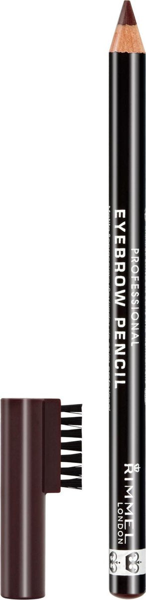 Rimmel London Professional Wenkbrauwpotlood - 001 Dark Brown - 1 g - Met Kammetje - Veegvast