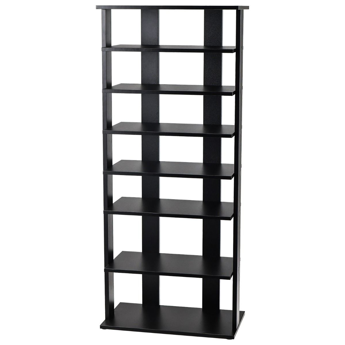 Coast Schoenenrek - 7 niveaus - dubbele rij - zwart - 47 x 25,5 x 110 cm