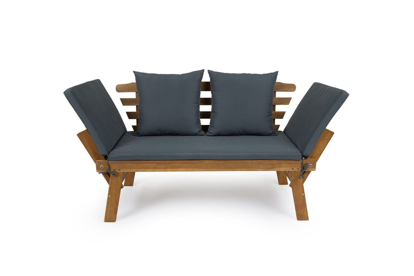 Lifa Garden Tuinbank met Ligfunctie - Incl kussens - 2-Persoons - Max. 220 kg - 130 x 68 x 78 cm - Antraciet