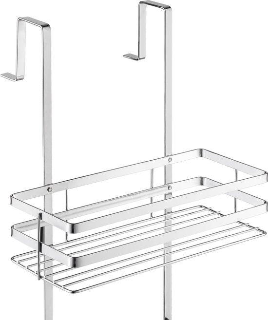 tectake® - RVS doucherek met 3 mandjes, ophangen zonder schroeven - 400714