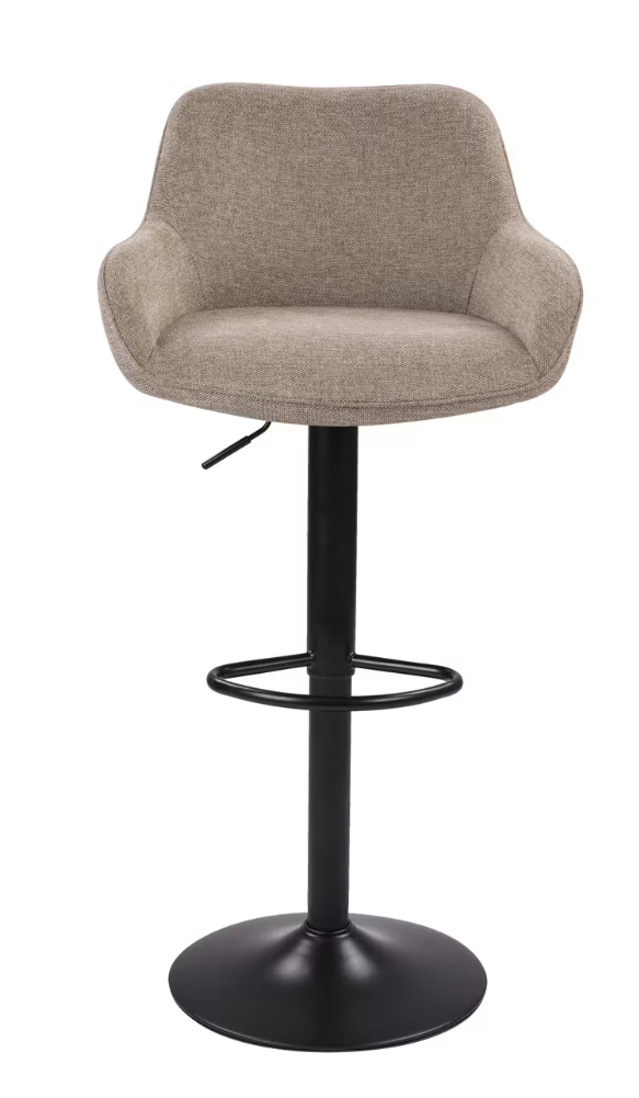 Dutchbone Oliver Barkrukken - Set van 2 - Taupe - 56 x 54 x 109 cm - Verstelbare Zithoogte 60-80 cm