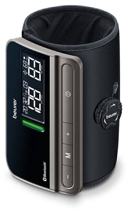 Beurer BM 81 Smart Bloeddrukmeter bovenarm - Geïntegreerde EasyLock manchet 24-40 cm - Bluetooth® - Risico-indicator - Inflation Technology - 2 Gebruikersgeheugen - Onregelmatige hartslag - Gratis app: Health Manager pro - 5 Jaar garantie