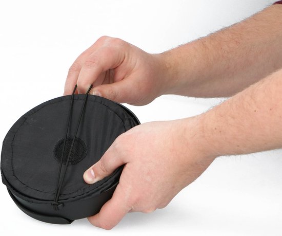Dunlop Auto-Afvalbak - Opvouwbaar - 16 cm - met Deksel - voor aan het Dashboard of op de Vloer