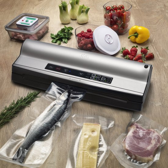 Solis Vac Prestige Maxi 5706 Vacumeermachine - Vacuüm Sealer Inclusief Vacuumzakken en Folie - Vacuümmachine met Marineerfunctie en Slangaansluiting - Extra groot