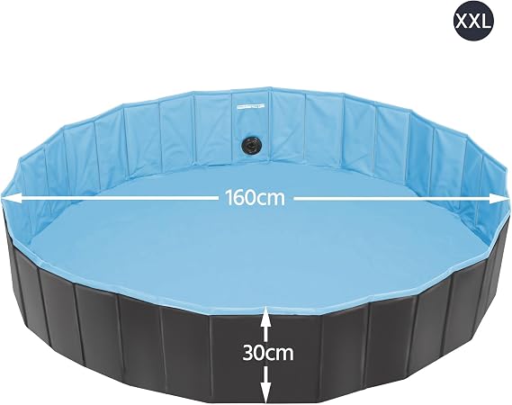 Yaheetech Opvouwbaar Hondenzwembad Ø100/120/140/160 x 30 cm - PVC - Antislip