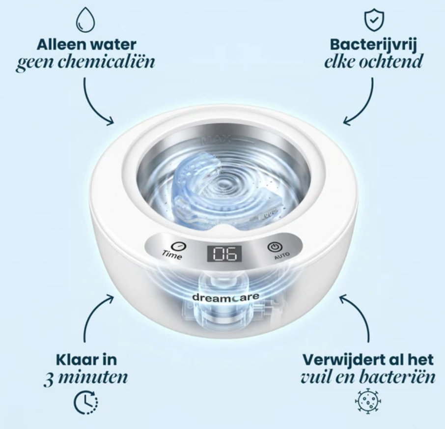 DreamCare UltraPod - Ultrasone Reiniger - Wit - 5 Tijdsstanden, Reinigt in 60 Seconden