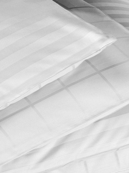 De Witte Lietaer Dekbedovertrek Katoen Satijn Zygo - Lits Jumeaux - 240 x 220 cm - Wit
