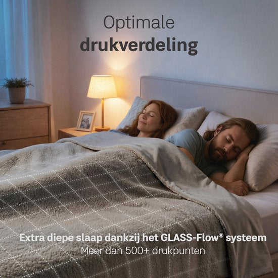 CozySense® Verzwaringsdeken 11 kg - 2-persoons - Weighted Blanket - Zwaartedeken met GLASS-Flow® Drukverdeling - Inclusief Wasbare Hoes - 200x200 cm - Grijs