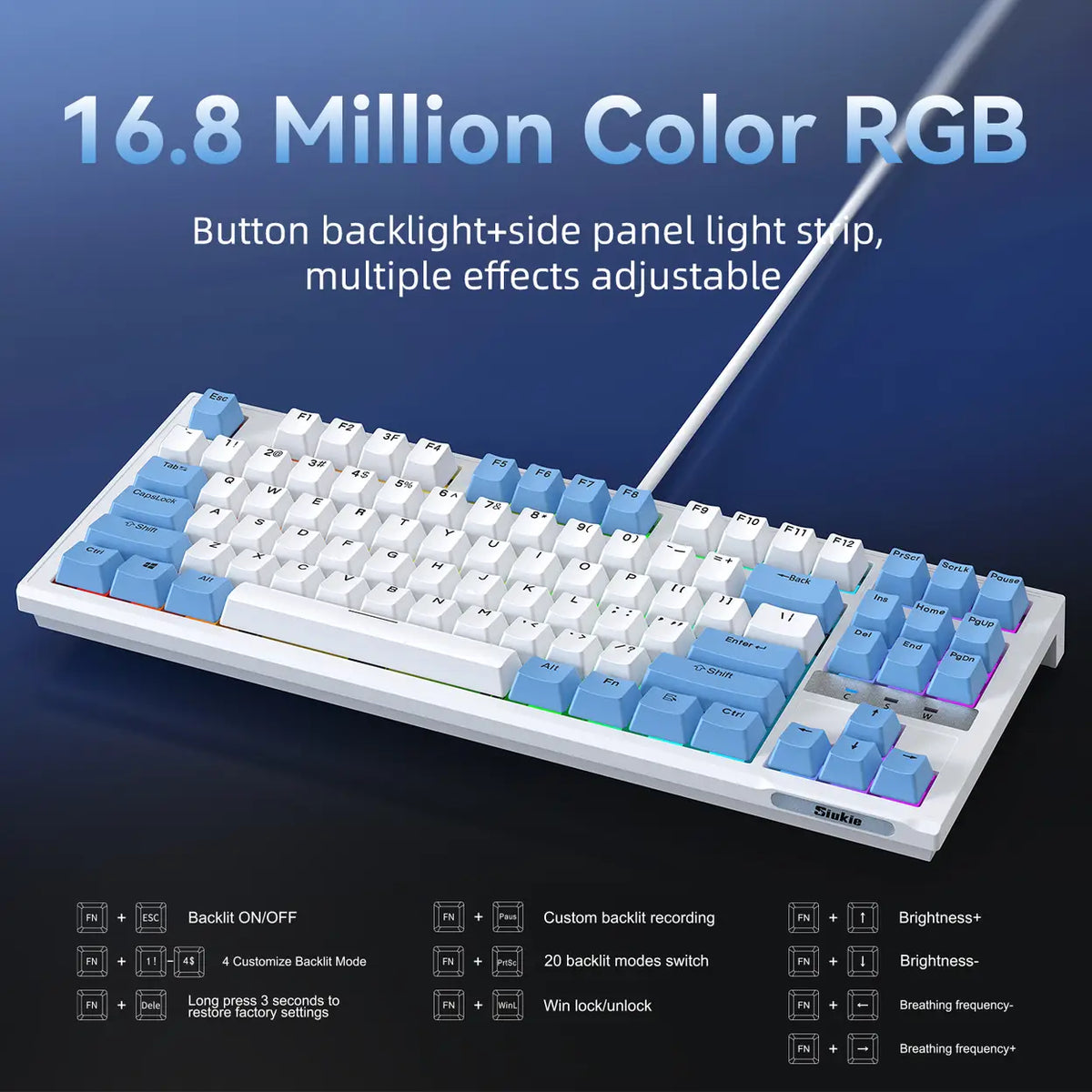 Siukie CR87 Mechanisch Toetsenbord - 87 Toetsen - Verwisselbare Switches