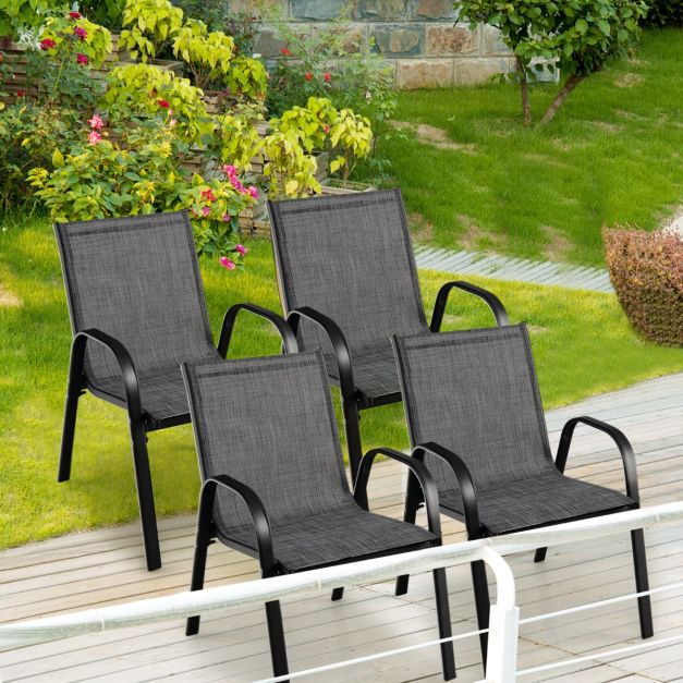 Coast Tuinstoelen set van 2 - Max. 120 kg - Grijs