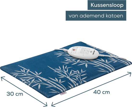 Beurer HK 35 Cosy Elektrisch Warmtekussen – 40×30 cm – 3 Warmtestanden – Zacht Fleece – Automatische Uitschakeling – BSS Veiligheidssysteem – Machinewasbaar – 3 Jaar Garantie