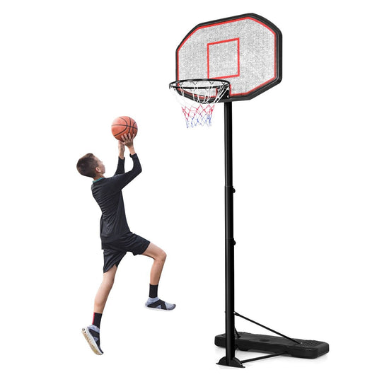 Coast Basketbalpaal - Basketbalring Met Standaard - 220-305 cm Hoogte - Zwart