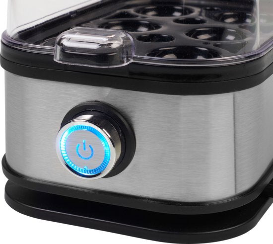 Princess Eierkoker 262046 – voor 1 tot 6 eitjes – 400 W - RVS - Hard, Zacht en Medium gekookt - Timer - Inclusief maatbeker en eierprikker