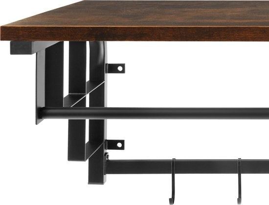 tectake - Wandkapstok met Hoedenplank Westwood - industrial dark - 404433