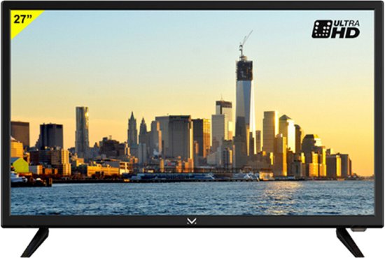 Majestic 27 Inch 4K UHD LED TV - TVD 227 T2 - DVB-T/T2 Tuner - 3x HDMI - USB Mediaweergave -  Zwart