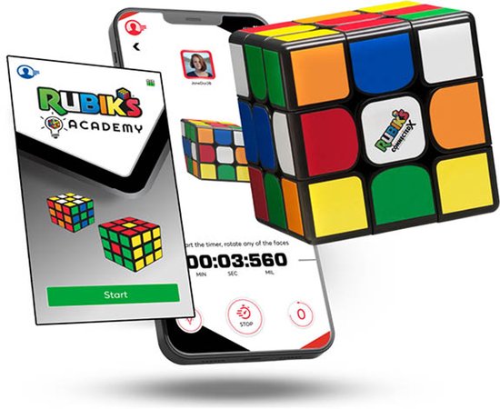 Rubik's Connected X - Slimme Kubus - Bluetooth Kubus - Educatief Speelgoed - Interactief Speelgoed - 3cm x 3cm