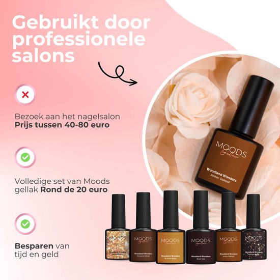 Moods Gellac 6-delige Set - Gellak Starterspakket - Gel Nagellak - 8ML - Woodland Wonders - Gellac - Nagels - Chique Kleuren