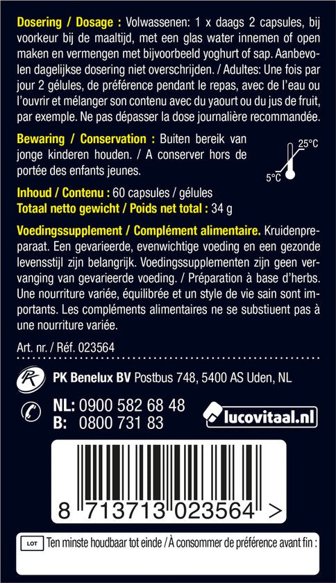 Lucovitaal Spijsvertering 60 capsules