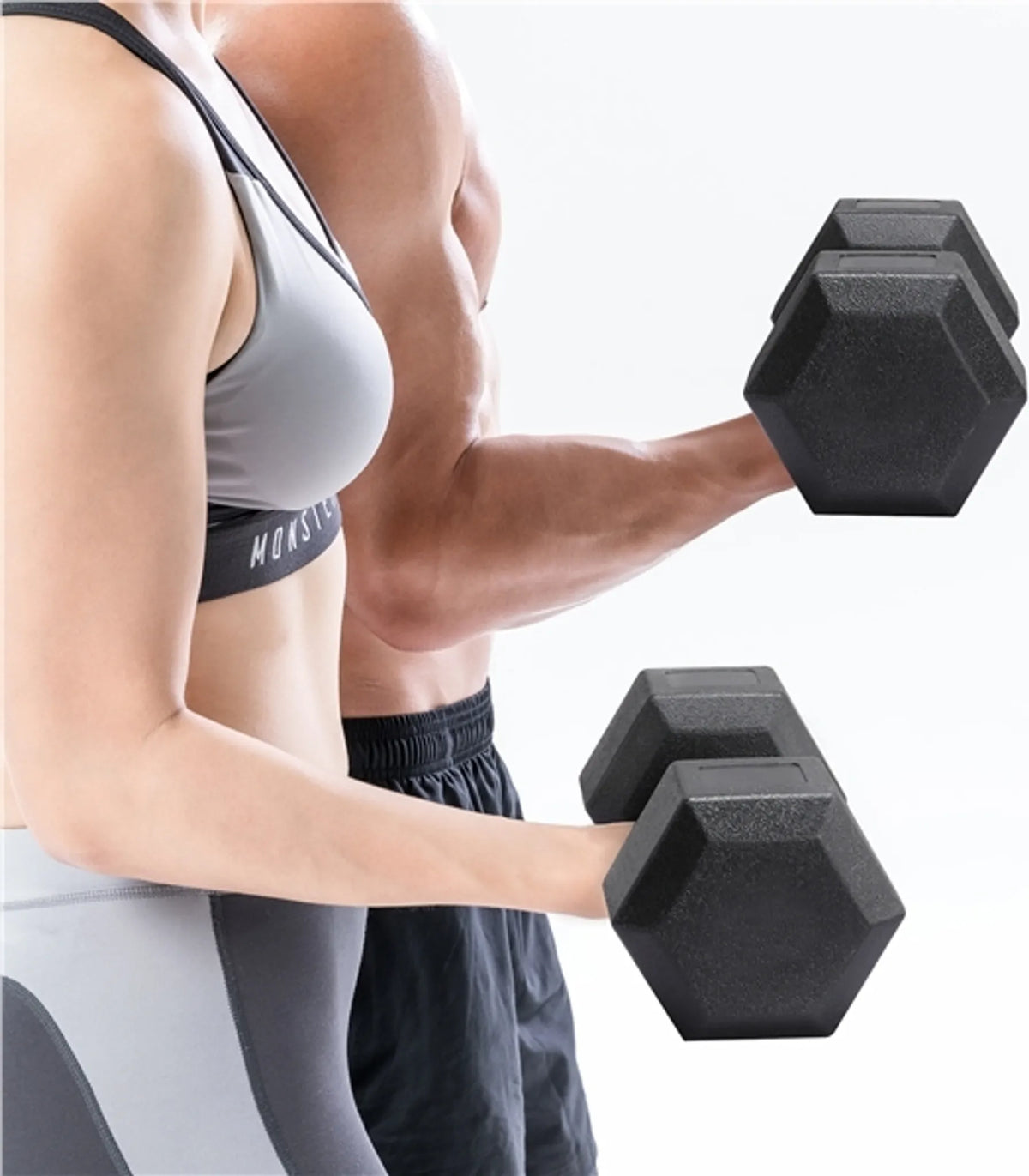 Yaheetech Dumbbells Set Van 2 x 5 kg – Voorzien Van Zeshoekige Kop En Anti-Roll Ontwerp En Kunststof Coating – Voor Krachttraining En Thuisgym – Zwart Kunststof En Beton – 28,5 x 15 x 13 cm