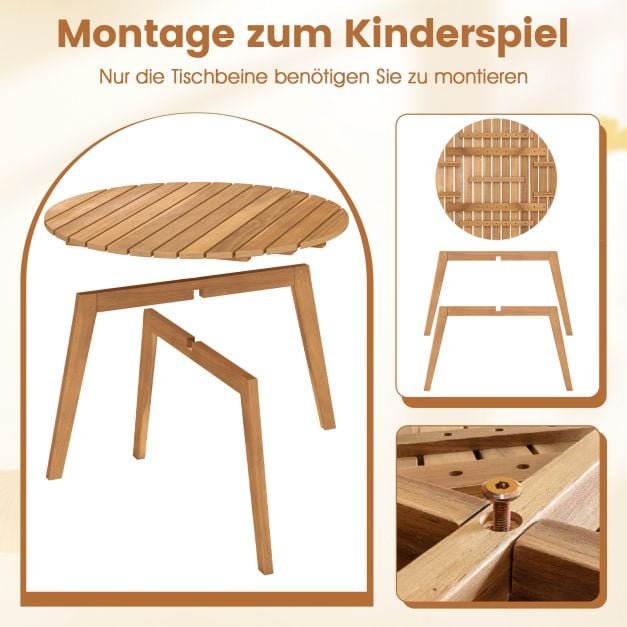 Coast Ronde Bijzettafel van Acaciahout – Ø 62 x 40 cm – Naturel