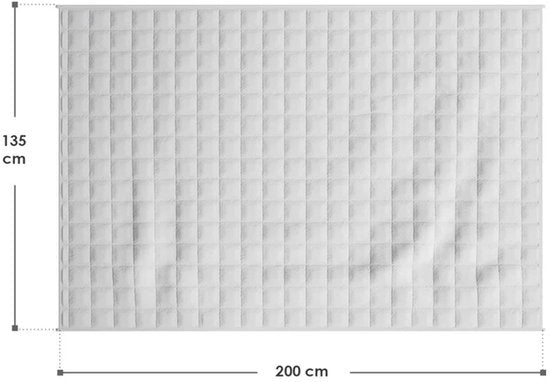 Verzwaringsdeken / Zwaartedeken / Gewichtsdeken - 135x200 cm - 7kg - Wit
