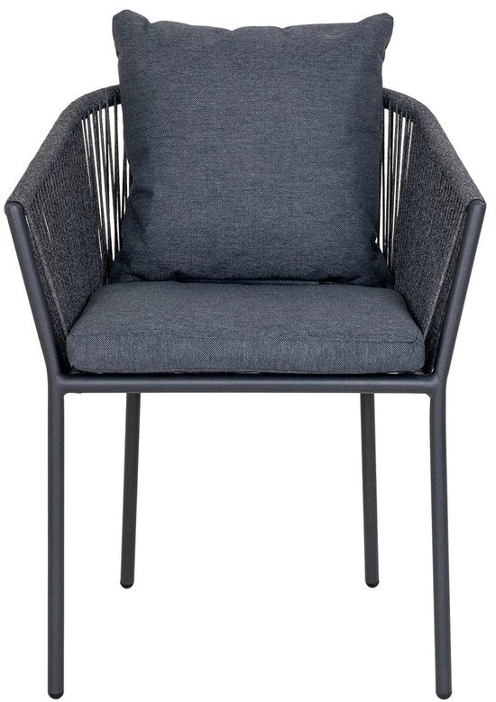 house nordic salerno tuinstoel - donkergrijs - set van 4