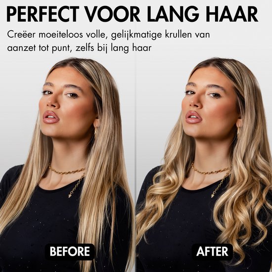 Sansbeauté Automatische Krultang - Keramische Haarkruller - Haarkrultang - Hair Curler - Haarstyler - Wavy Hair - Curling Iron - Krulborstel Roterend - Golvenkrultang - Wave Krultang