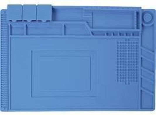 Velleman Silicone soldeermat, 450 x 300 mm, blauw