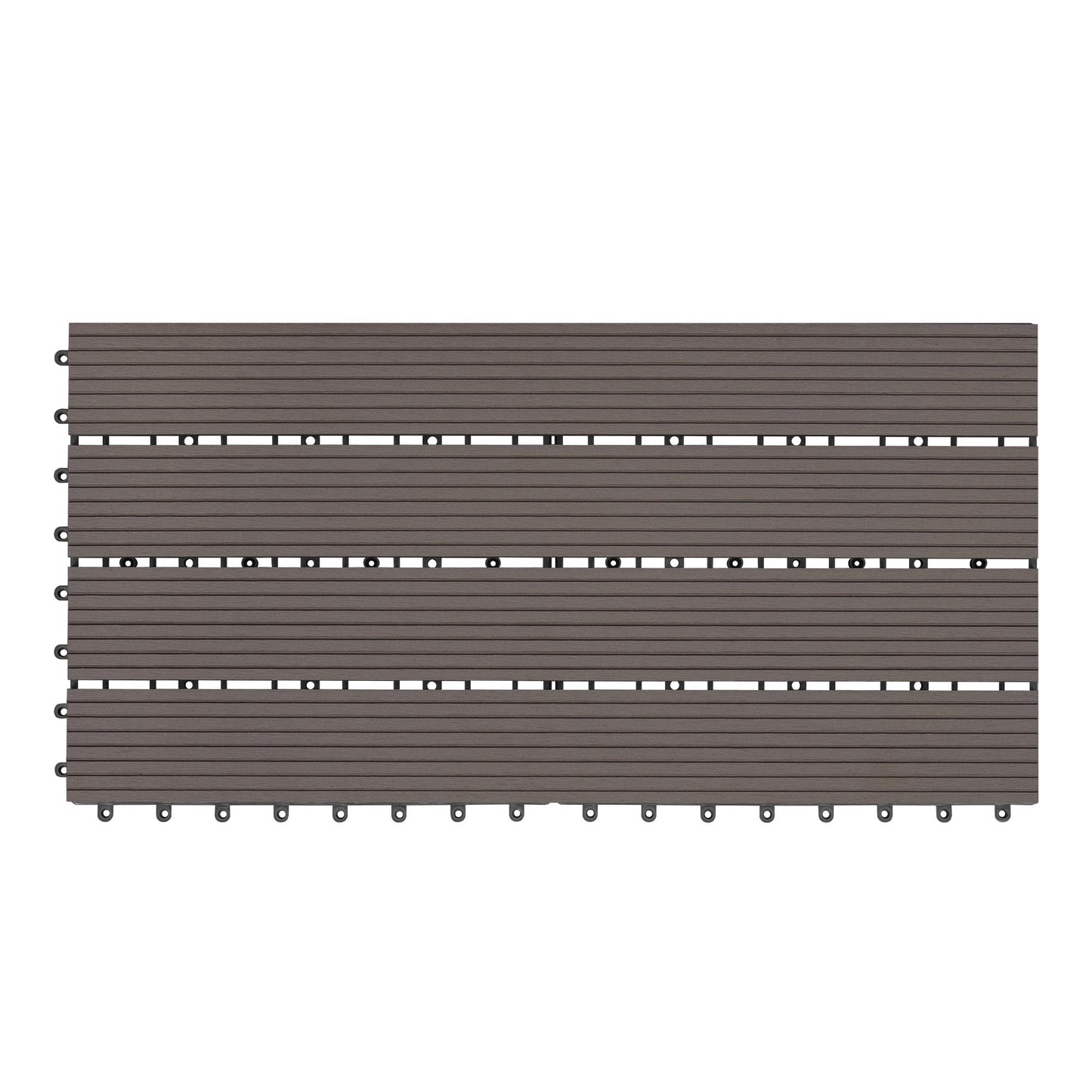 WOLTU WPC terrastegels - houtlook - klik systeem - 30 x 60 cm - koffiebruin - 12 stuks 2 m2