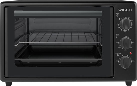 Wiggo WMO-E353(B) - Vrijstaande Mini Oven - Electrisch - 50 CM - 35 liter - 1800 W - 5 Jaar Garantie - Zwart