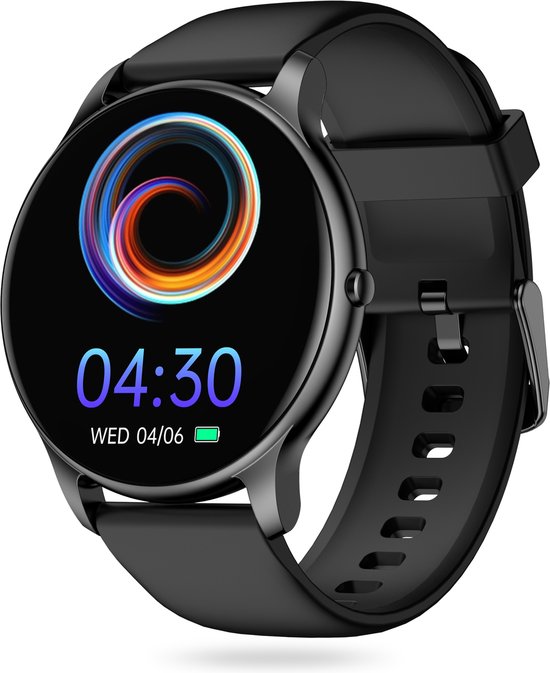 FITAGE Sporthorloge met GPS - Smartwatch Stappenteller Horloge - Activity Tracker - Smartwatches Heren, Dames & Kinderen - Zwart